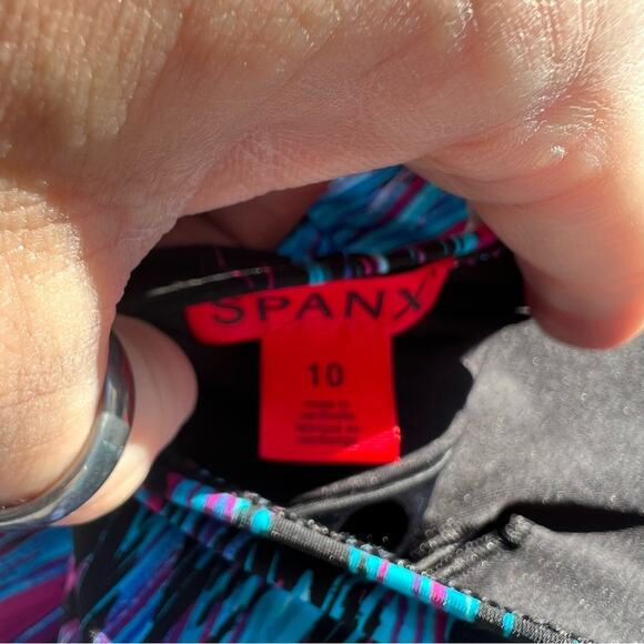 Spanx Wavelength blue one piece halter swimsuit shaping slimming Size 10 - Picture 4 of 7